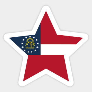 Georgia State Flag Star Sticker